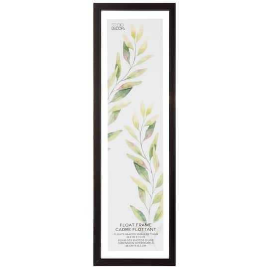 Studio Decor; 26.8" x 7.2" Black Panoramic Float Frame by Studio Décor®; Category:Floating Frames; Image:1
